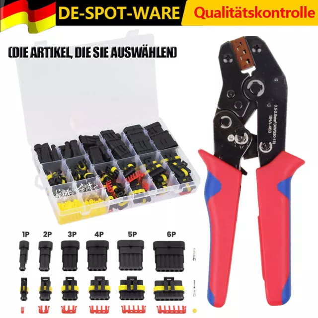 FSH AMP Superseal Starter Set Stecker 1-6 Pol Auto KFZ LKW Motorrad Crimpzange