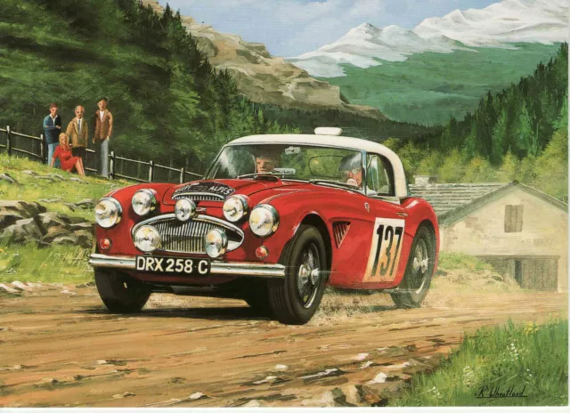 Austin Healey 1965 Rally Car Alpine R Coupe des Alpes Morley Bros  Greeting card