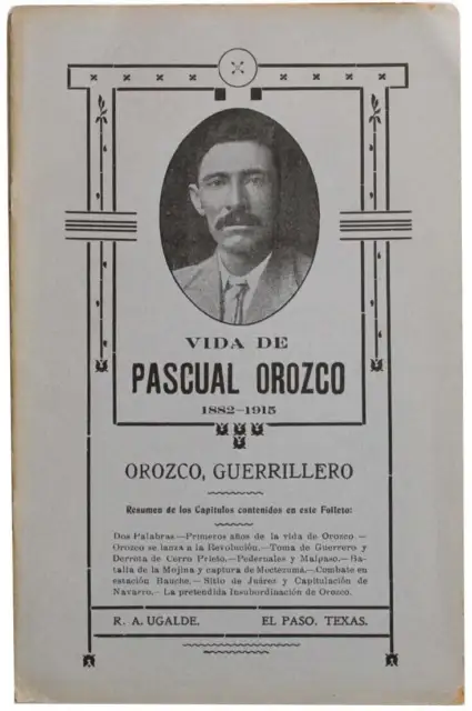 Mexican Revolution Texas Pascual Orozco Guerrillero Biography 1882-1915