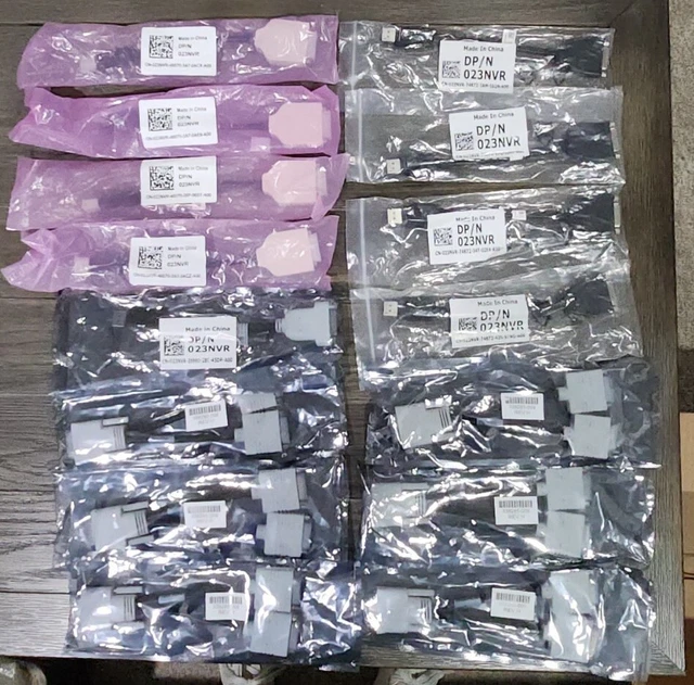 LOT OF 15 NEW  Genuine Dell Display Port to DVI-D Video Adapter (DP/N: 023NVR)