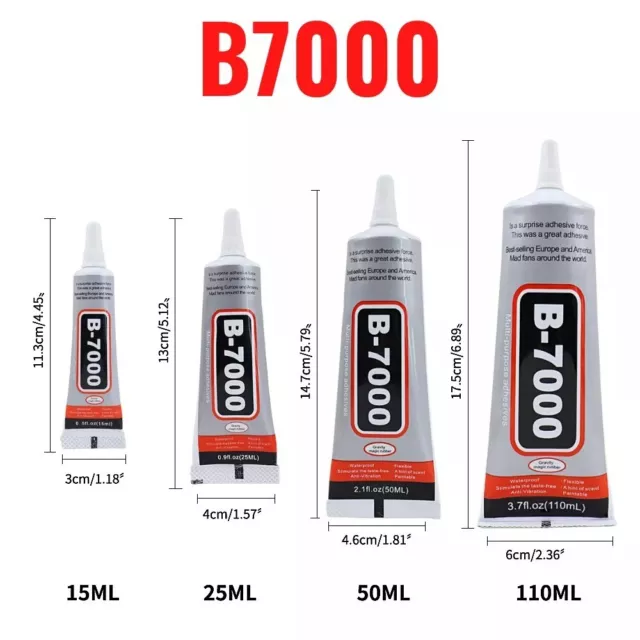 B7000 Industrial Glue Adhesive for Mobile Repair Gems Rhinestones Crafts