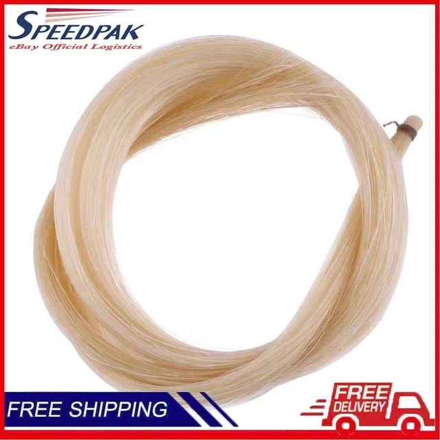 1 Hank Universal Yellow+White Stallion Horse Hair for Violin Bow