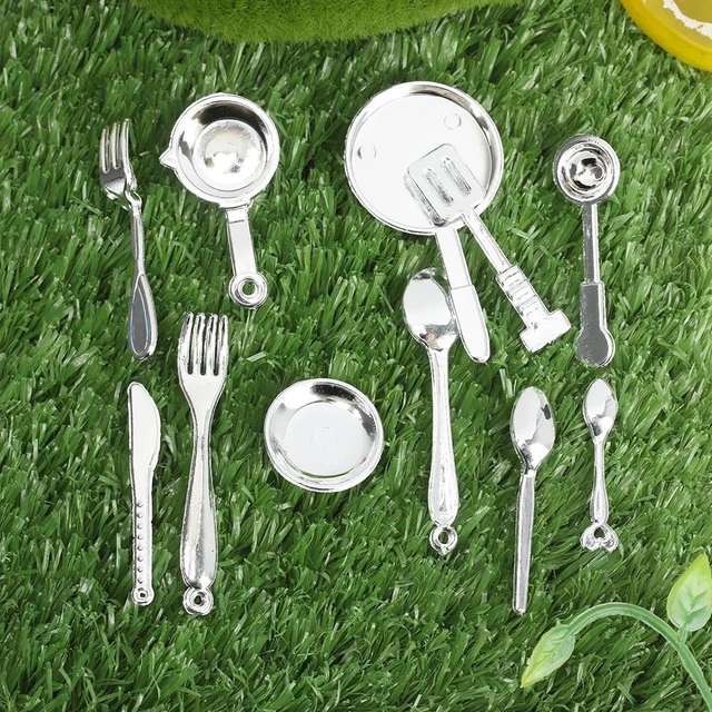 Fork Pot Doll Accessories Dinnerware Model Dollhouse Kitchen Miniature Cookware
