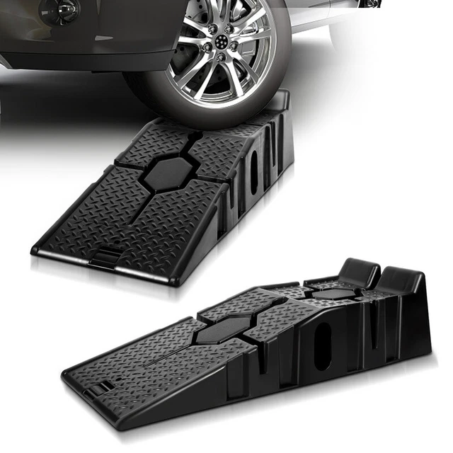 2 pezzi rampa di accesso carico pesante rampa antiscivolo rampa di carico plastica auto rampa
