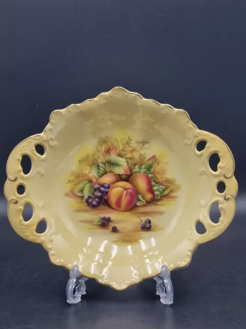 Aynsley Orchard Gold Pierced Oval Service Bowl