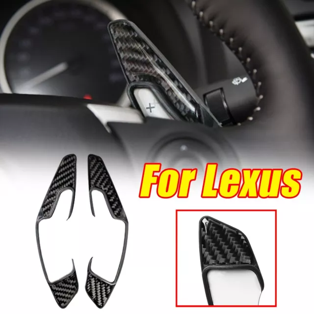 For Lexus NX 200 200T 300H 2014-21 Carbon Fiber Steering Wheel Shift Paddle Trim