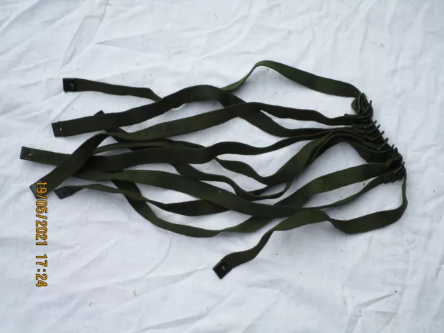1958 Pattern Webbing 10x Packing Strap, Packing Straps, Olive, Length: 45cm