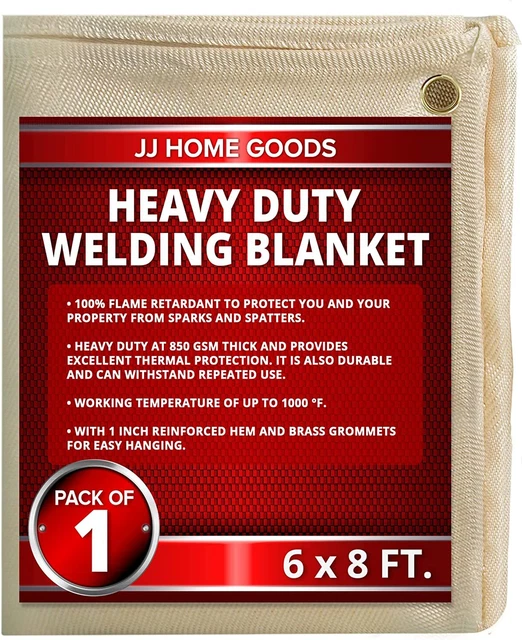 Heavy Duty Welding Blanket 6x8 ft Curtain Weld Blanket 48 Sq Ft Welding Shield