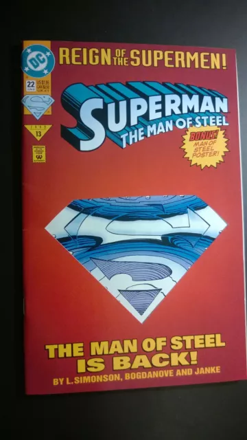 Superman: Man of Steel #22 [Die-Cut Cover Edition] (Jun 1993, DC)