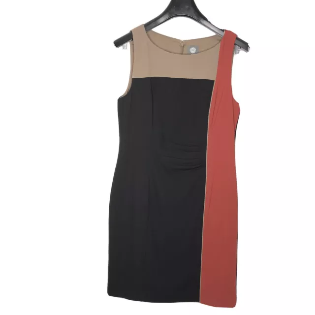VINCE CAMUTO Colorblock Asymmetrical Sheath Dress Sleeveless Size 12