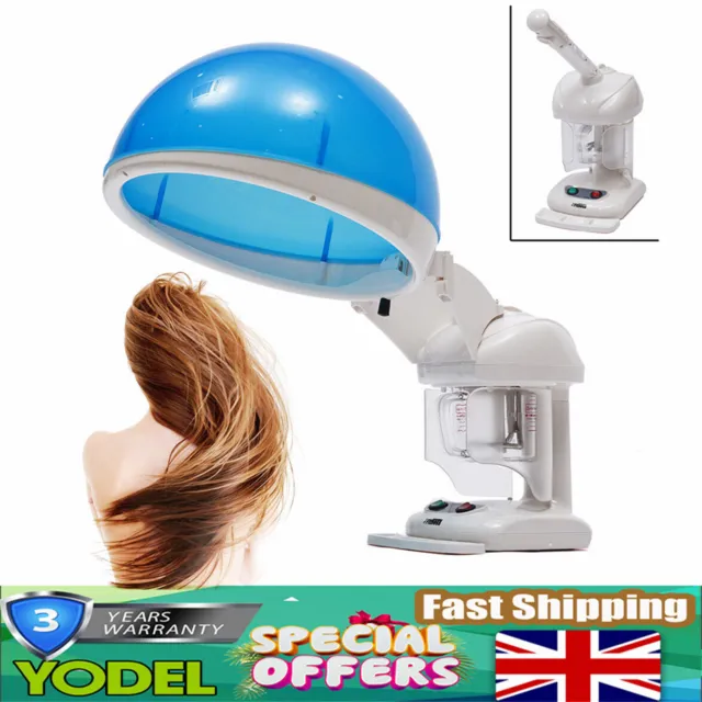 2 In1 Facial+Hair Steamer Face Skin Salon Portable Ozone Machine Spray Hair Care