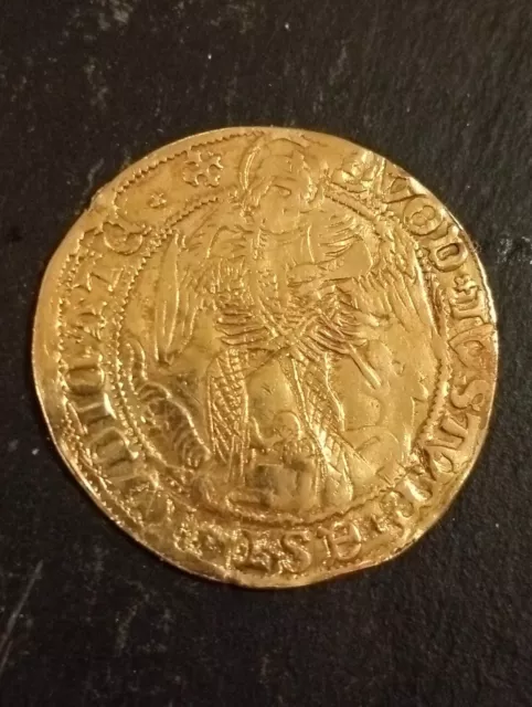 Monnaie, pièce Or Royale, ANGE d'OR HENRI VIII d'Angleterre. Très rare Ecu Or.