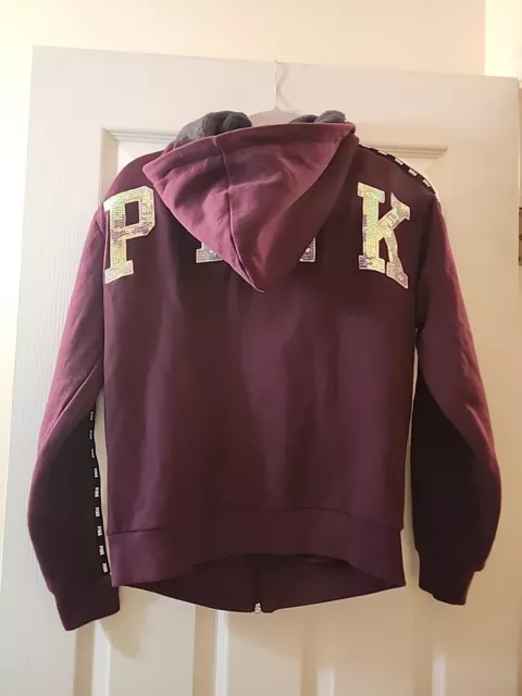 Victoria's Secret Pink Colorblock Pullover Hoodie Sweashirt