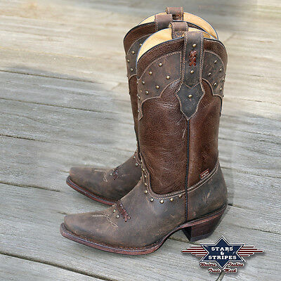 Damen Stiefelette Schwarz Country Cowboy-Stiefel Western-Boots Ankle WBL-20 S&S 