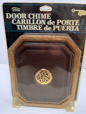 VINTAGE Trine 82 Simulated Wood Finish Door Chime In Original Package Dated 1991