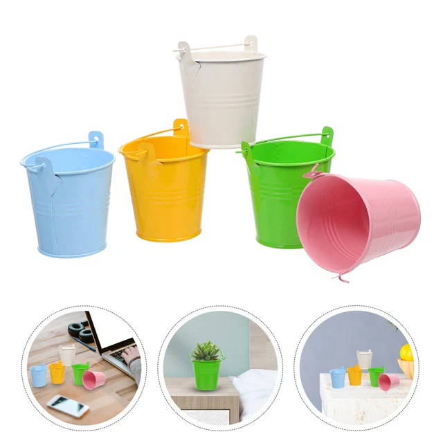 5 cubos de metal para maceta de fiesta cubos de regalo cestas de regalo para macetas de regalo