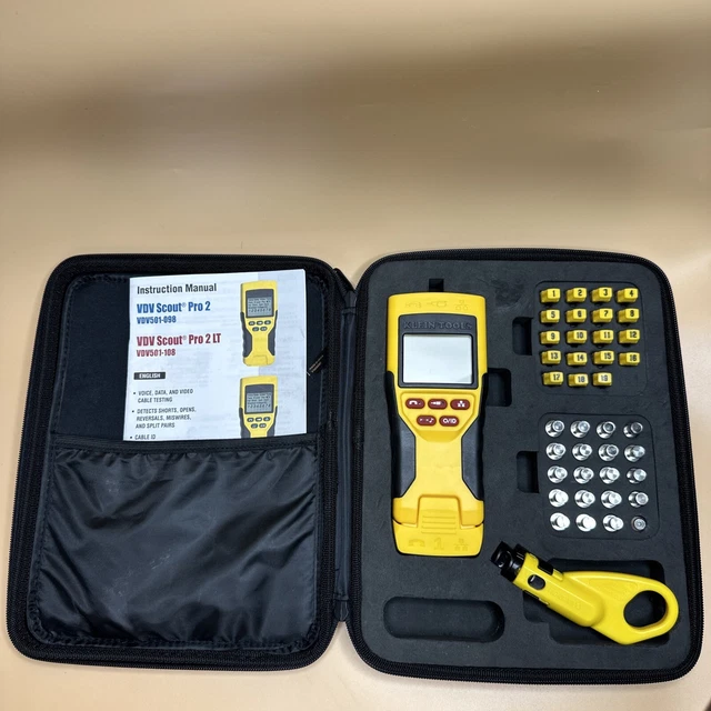 Klein Tools VDV Scout Pro 2LT Tester And Remote Kit VDV501-108 w/Case