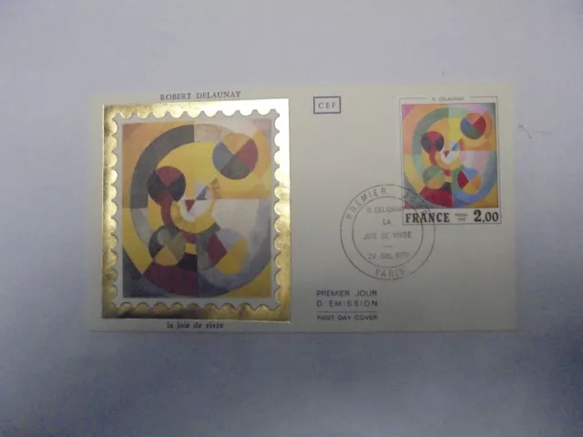 enveloppe premier jour 1976 LA JOIE DE VIVRE DE ROBERT DELAUNAY( t 1869 )