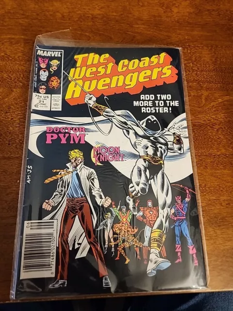 West Coast Avengers #21 (Marvel Comic 1987) Newsstand Moon Knight Acceptable