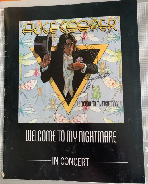 Alice Cooper 1975 Welcome To My Nightmare Tour Concert Program Book