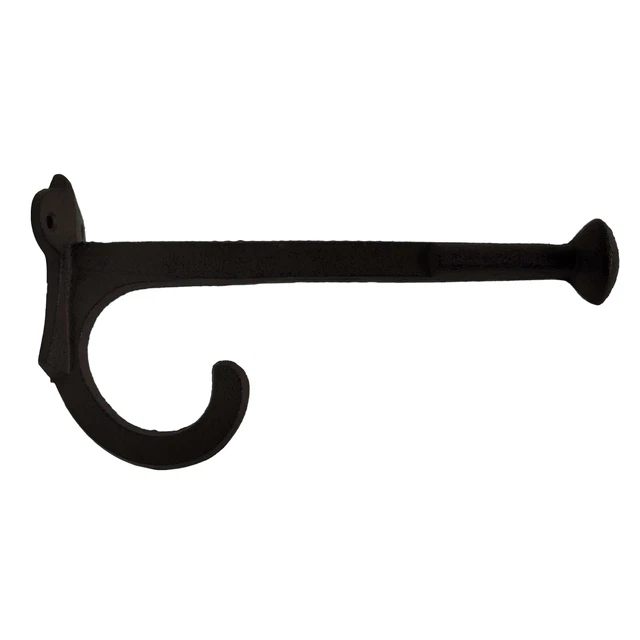 Rustic Antique Style Cast Iron Wall Hook Large Heavy Duty Coat Hat