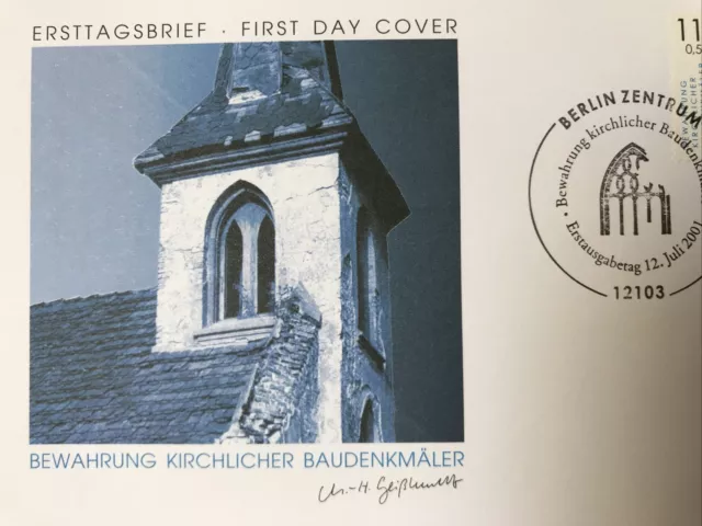 2001 - FDC Mi.Nr. 2199 - Bewahrung kirchlicher Baudenkmäler - ESST Berlin 3