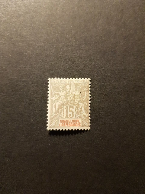 Timbre France Colonie Guadeloupe N°42 Neuf * Mh 1900 Cote 15,50€