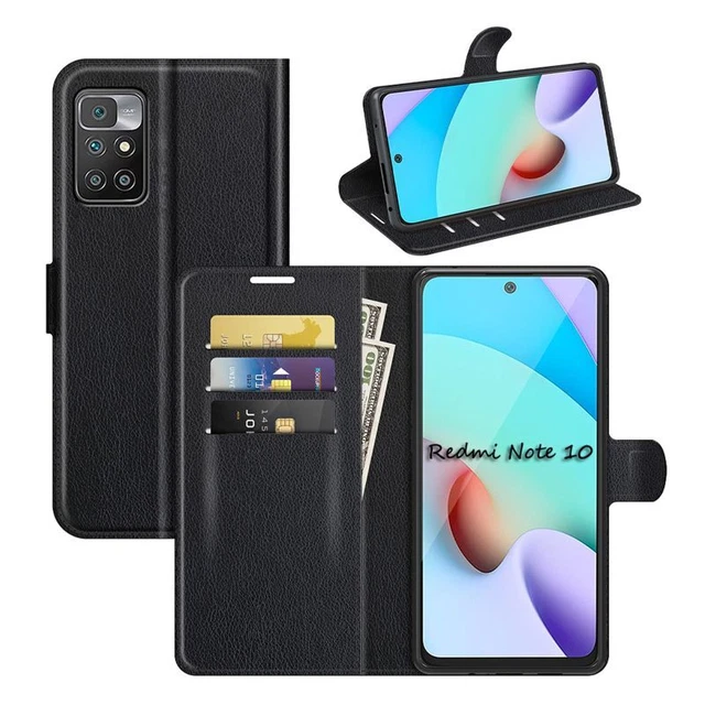 Étui Portable pour Xiaomi Redmi 10, Coque Téléphone Housse Pliante Portefeuille