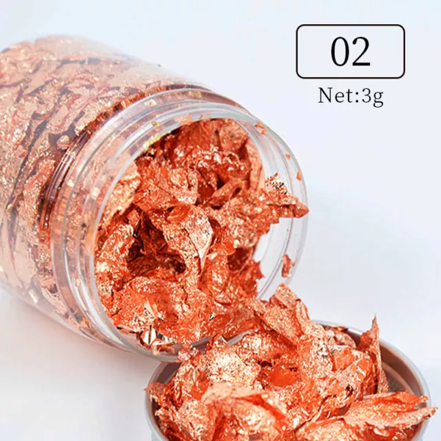Nail Art Sticker Irregular Foils Paper Gold 3D Flakies DIY Nail Art Decoration
