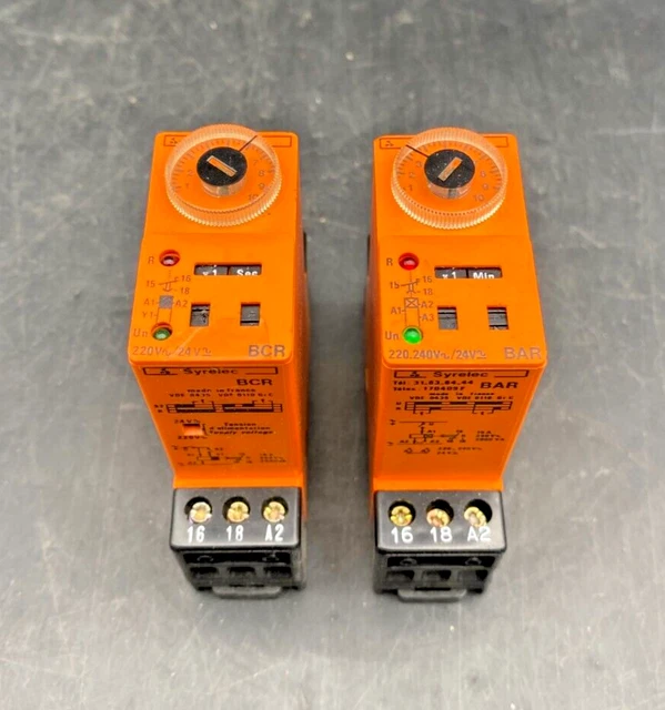 Lot De 2 Syrelec Bcr 220-240V Relais Temporise