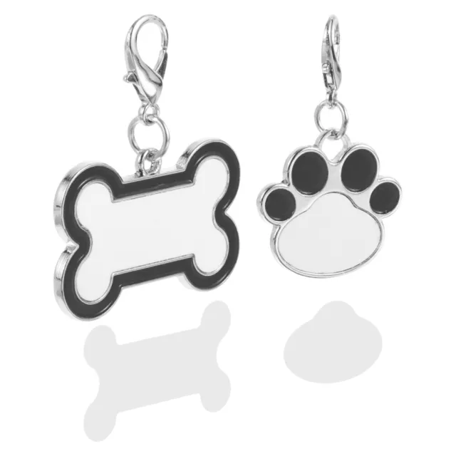 2pcs Sublimation Blank Dog Tags Heat Transfer Pet Tags Pendent Blank Craft Pet  Tags 