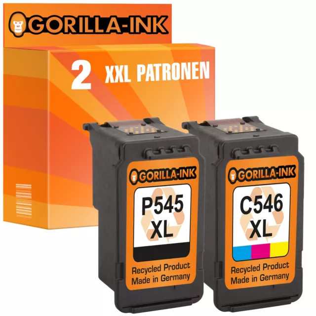 2 Patronen XL für Canon PG-545 CL-546 Pixma MG2450 2950 2550 MX495 TS3150 3555