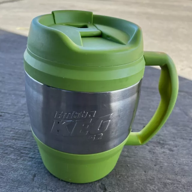 BUBBA KEG 52oz  Insulated Travel Mug Green Lid Flip Flop Stainless Steel Handle