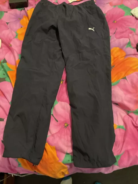 PUMA Mens Woven Navy  Track Pants Size L