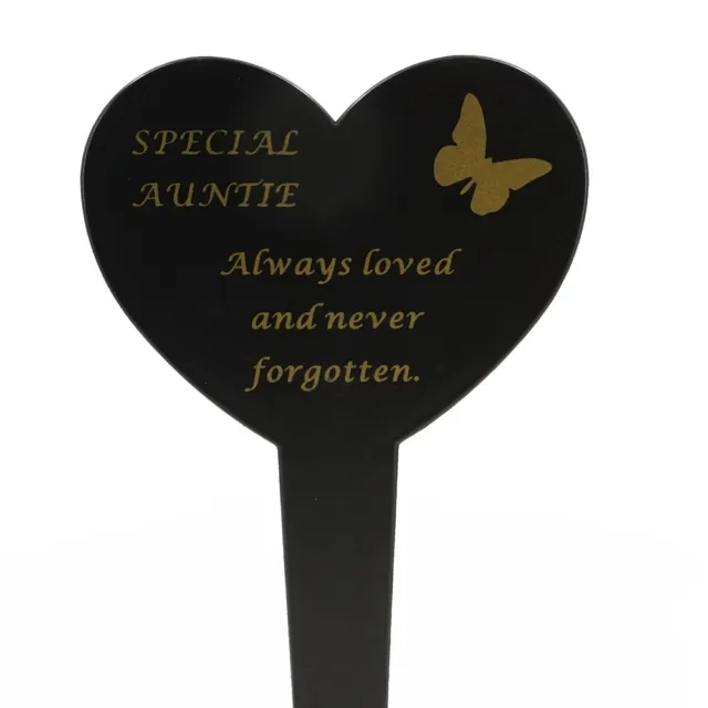 Special Auntie Memorial Heart Remembrance Verse Ground Stake