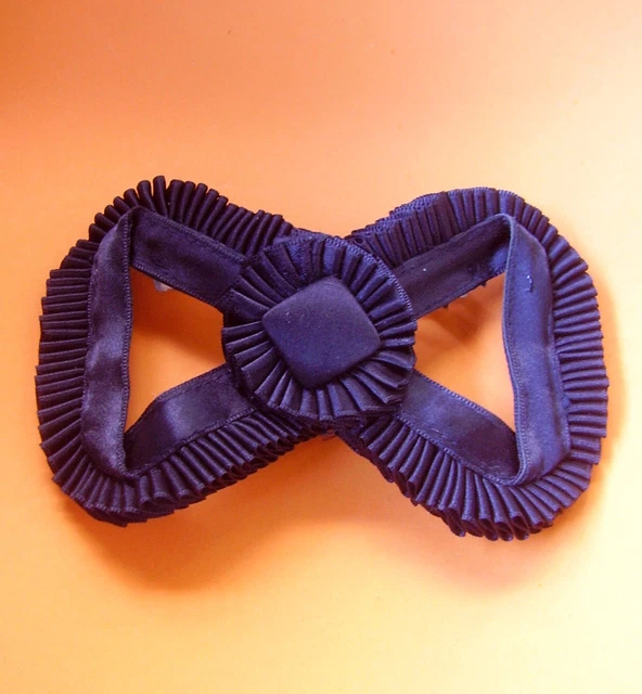 Barrette Plate à Pompon Carita - Noir - Accessoire Cheveux Femme - Occasion