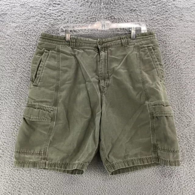 Tommy Bahama Relax Cargo Shorts Mens 36 Green High Rise Flat Front Button Zip