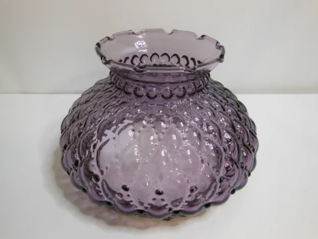 Vintage Amethyst Diamond Quilted Glass Lamp Shade