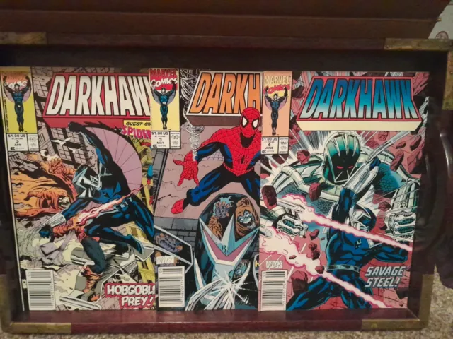 Marvel Darkhawk #3,4,5 (1991) Spider-Man App, NM Newsstand