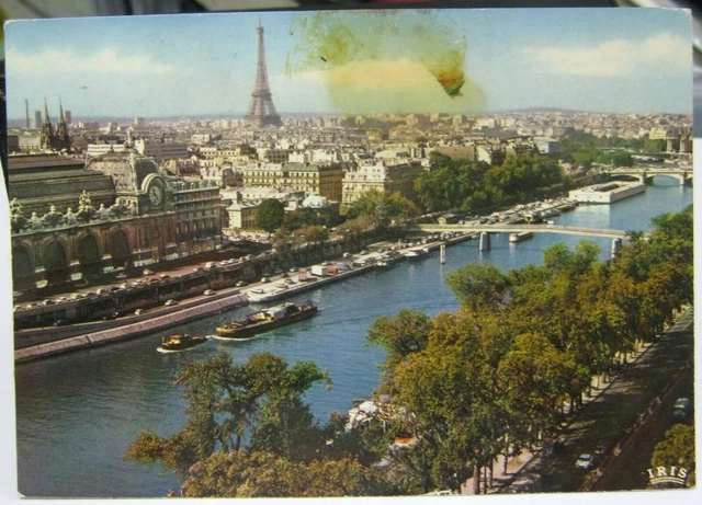 Ancien Tirage Albuminé De Paris - Panorama De La Seine, Tour Eiffel Et Exposition 1889