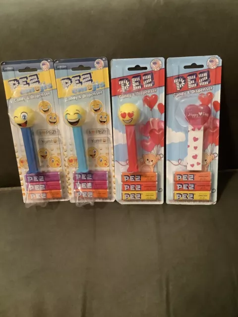New lot of Pez dispensers.  Emoji and Valentines Day.