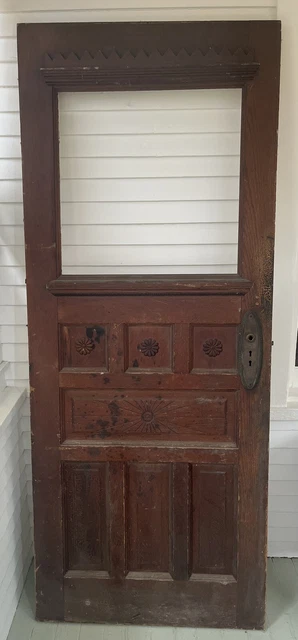 31.75”x78” Reclaimed Vintage Wood Exterior Door 1 5/8” thick