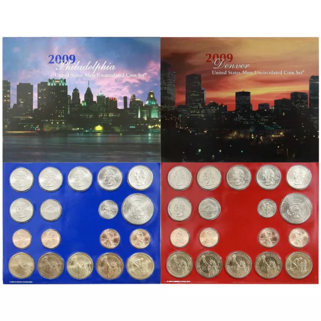 2009  Mint Set Original Plastic 36 Brilliant Uncirculated Coins BU