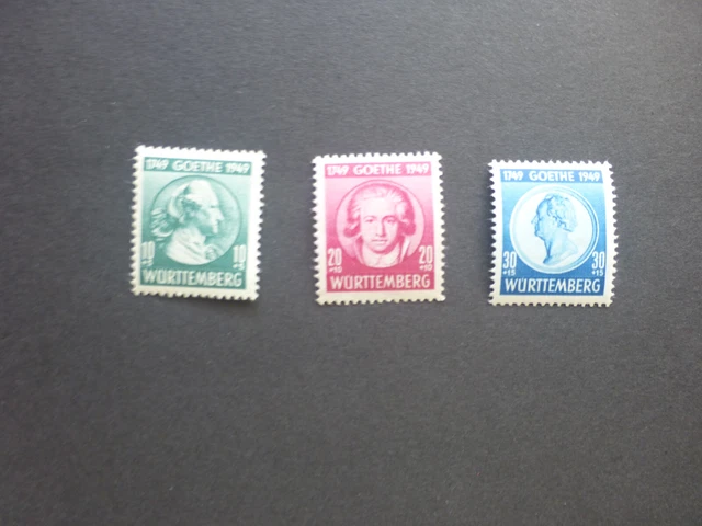 Württemberg Mi.44-46 postf.