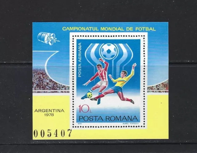 Rumänien/Romania 1978: Fußball-WM Argentinien  **/MNH, Mi.-Nr. Block 149