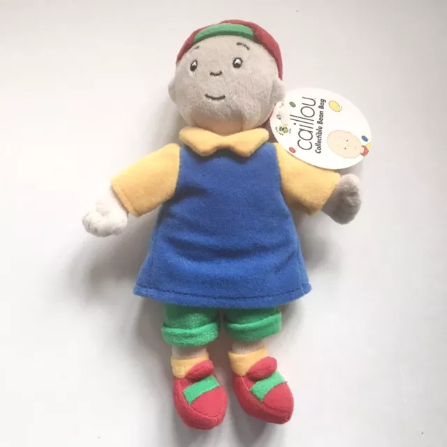 2002 Caillou Bean Bag Plush Toy Doll Cinar Irwin New with Tag 7 Inch PBS