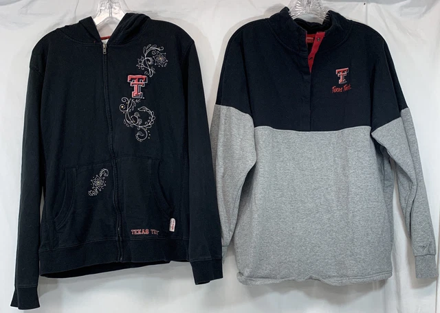 Texas Tech University Lot Of (2) Women’s 1-Full Zip Hoodie 1-Sweatshirt Sz (XL)A