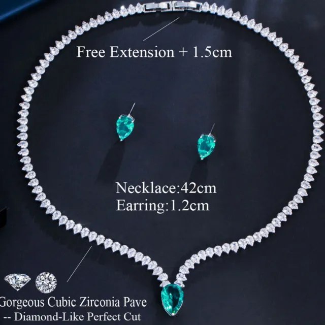 Boucles doreilles tempérament chaîne clavicule costume deux pièces en zircon fin 3