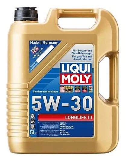 LIQUI MOLY Motoröl 20647 Longlife III 5L 5W30 VW / BMW / MB 507.00/LL04/229.51