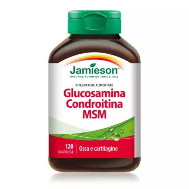 Jamieson Glucosamina Condroitina MSM 120 cpr Integratore per articolazioni